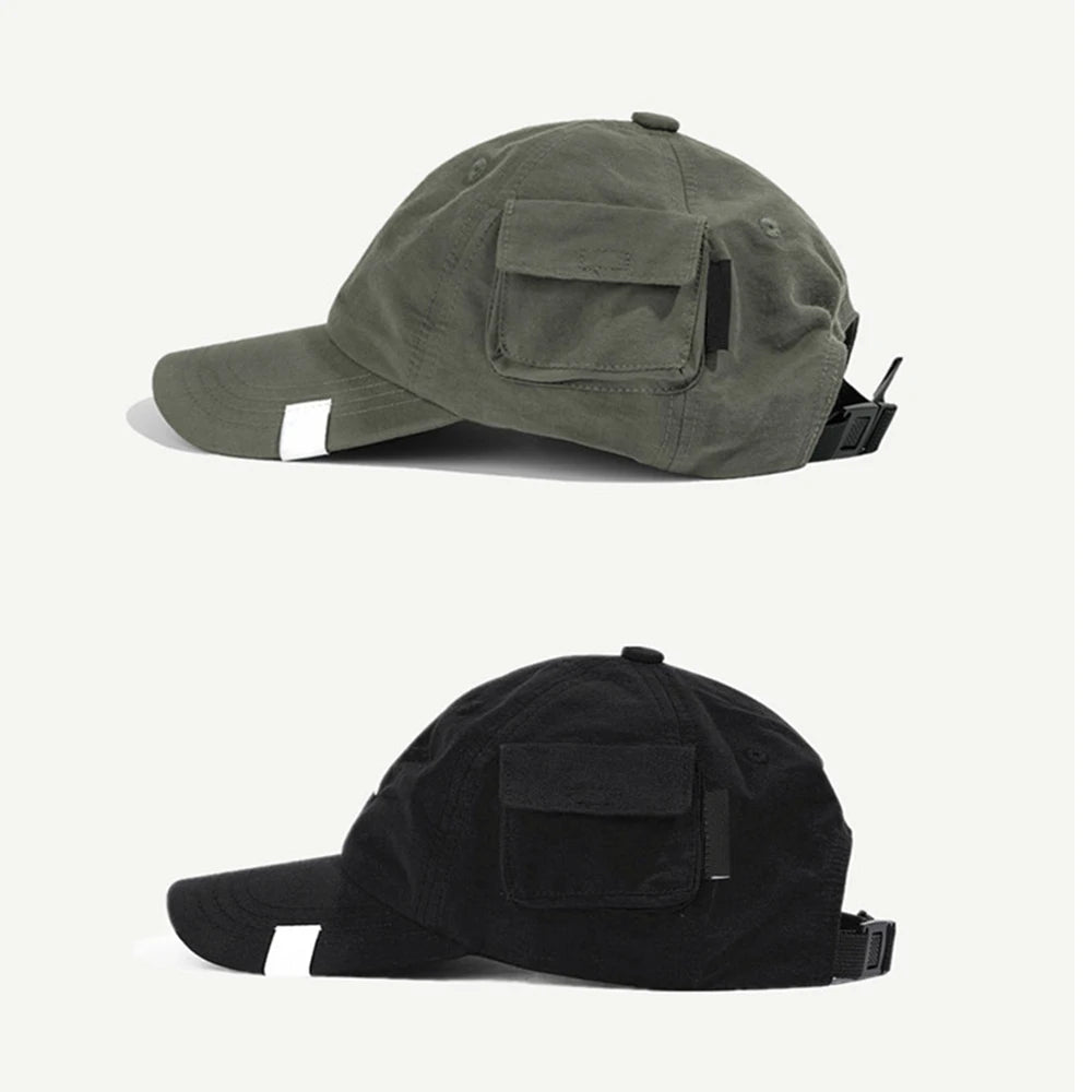 Custom Premium Canvas Hat OEM Hunting Tactical Hat Caps Summer Hats for Men Fitted Baseball Hats With Pocket