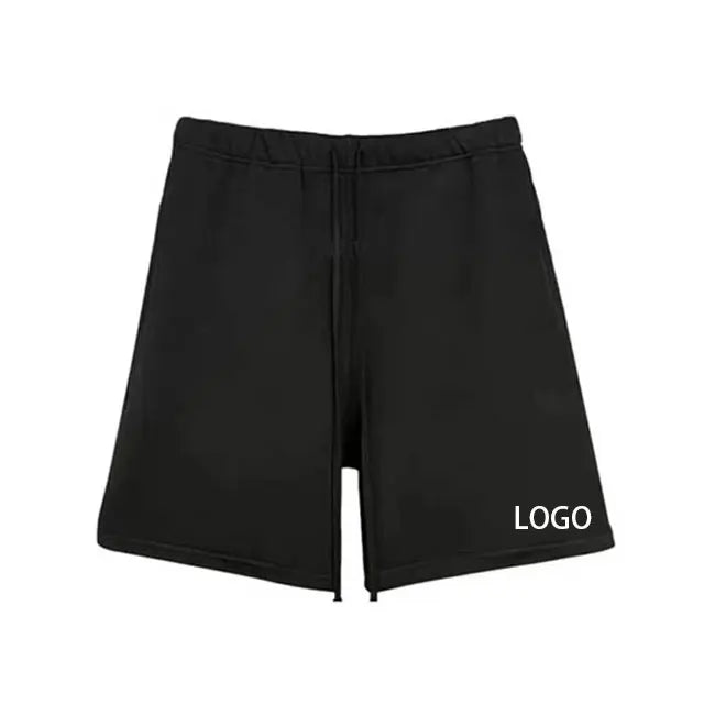 Custom Casual Long Drawstring French Terry Heavy Mens Unisex Fleece Cotton Breathable Eco-Friendly Training Athletic Shorts