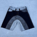 Custom High Quality Black Jorts Men Denim Shorts Tri-Tone Selvedge Denim Jorts Manufacturers