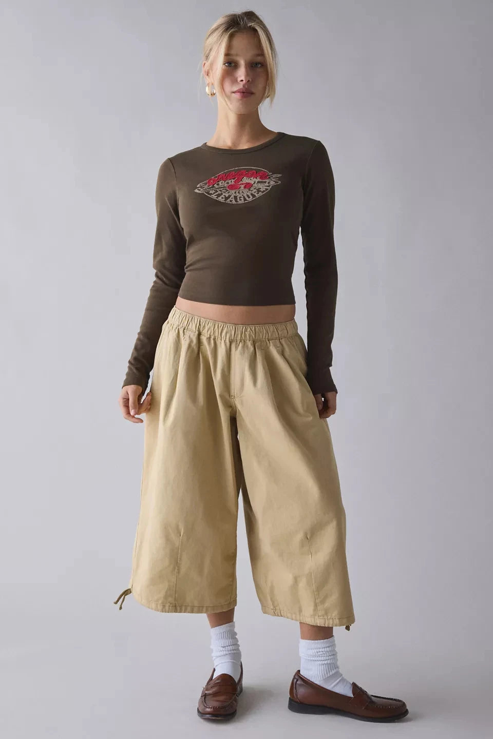Custom Women's Capri Pants Cropped Baggy Pants Women Casual Long Shorts
