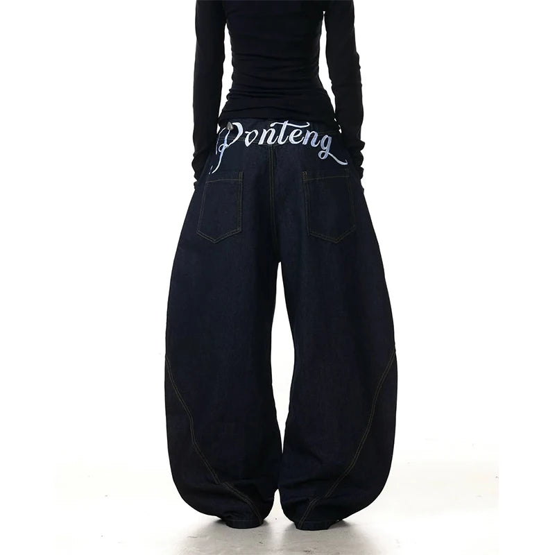 Custom Unisex Designer Denim Jeans Embroidered Mid Rise Light Wash Loose Fit Casual High Quality Streetwear Manufacturer