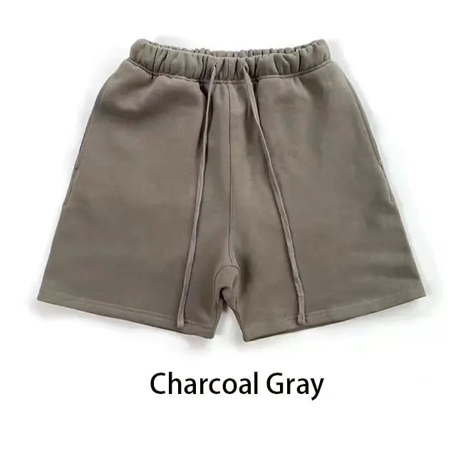 Custom Casual Long Drawstring French Terry Heavy Mens Unisex Fleece Cotton Breathable Eco-Friendly Training Athletic Shorts