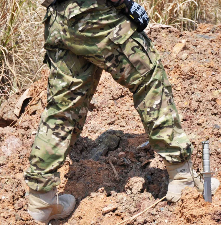 Custom Outdoor Canvas Hiking Pants Waterproof Camouflage Hunting Tactical Pants for Men Camo Cargo Pants Trouser