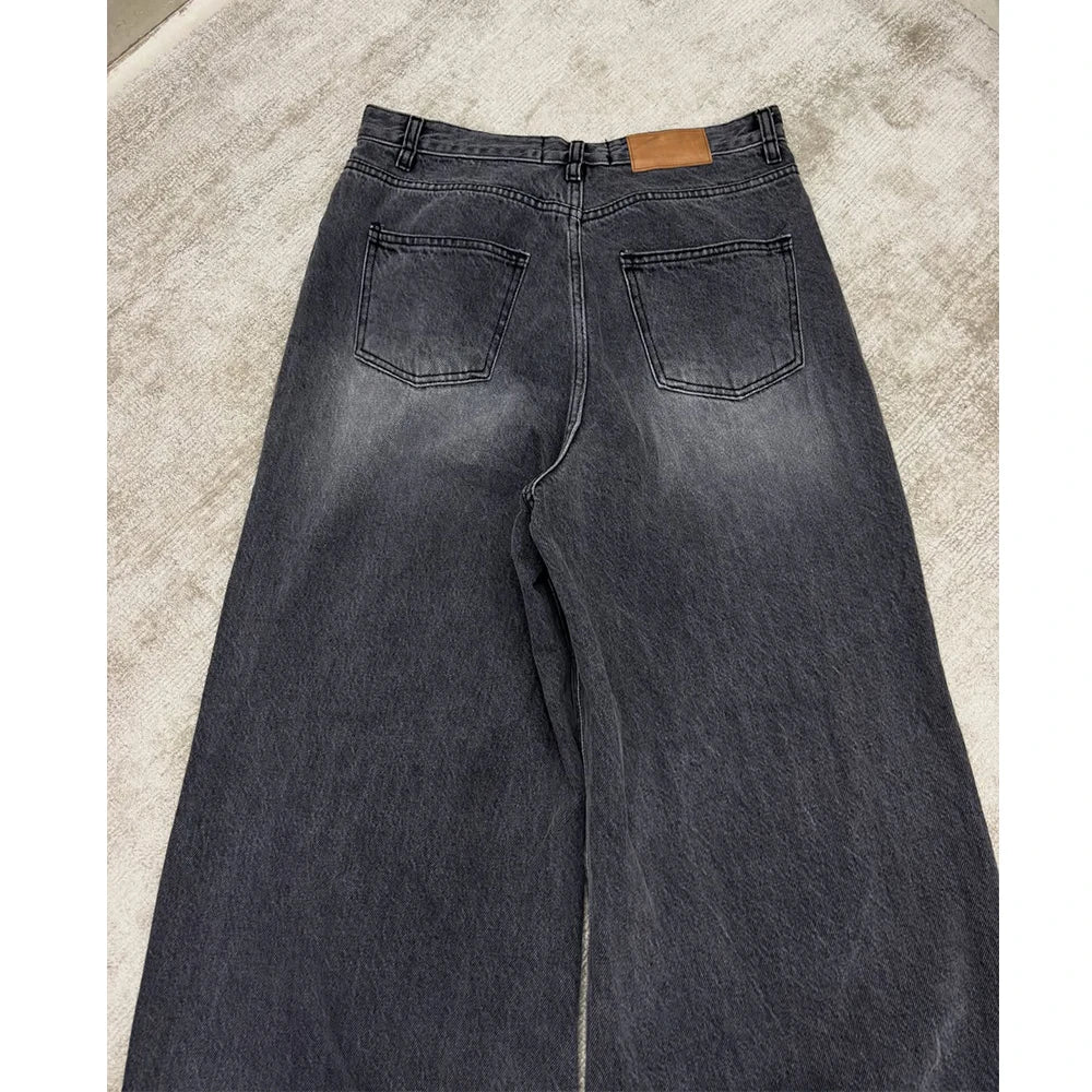 Custom Men's Baggy Jeans Pants for Men Wide Leg Denim Jeans Manufacturer