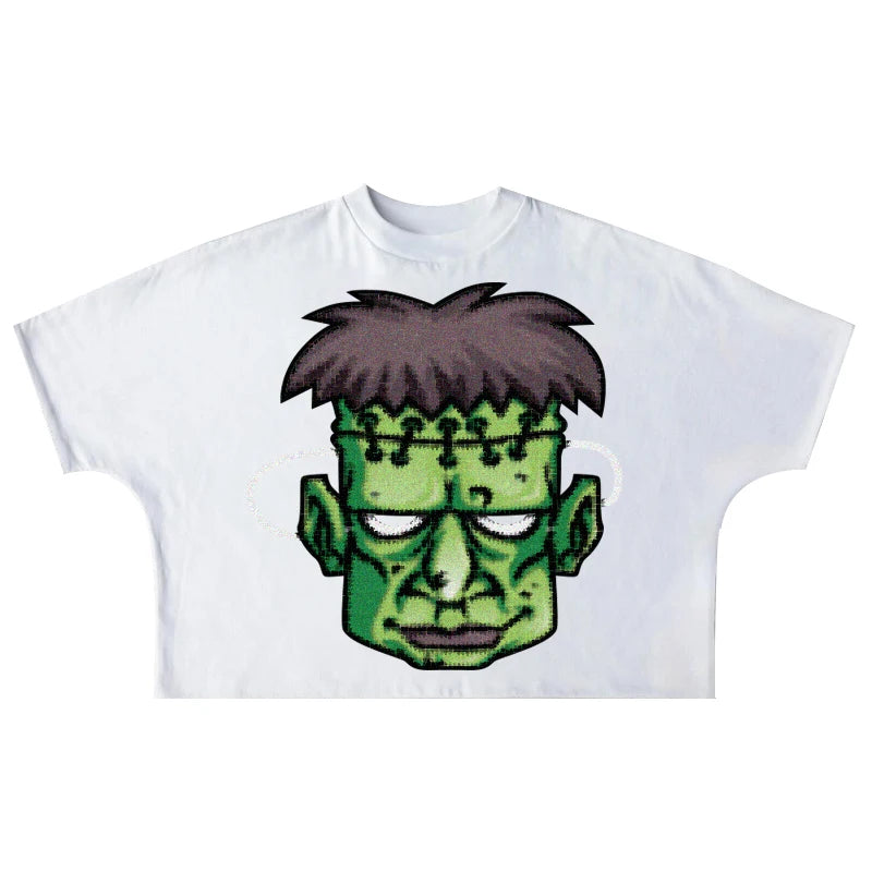 Custom Manufacturer Graphic Tee Drop Shoulder Vintage Cropped Boxy Oversized T Shirt