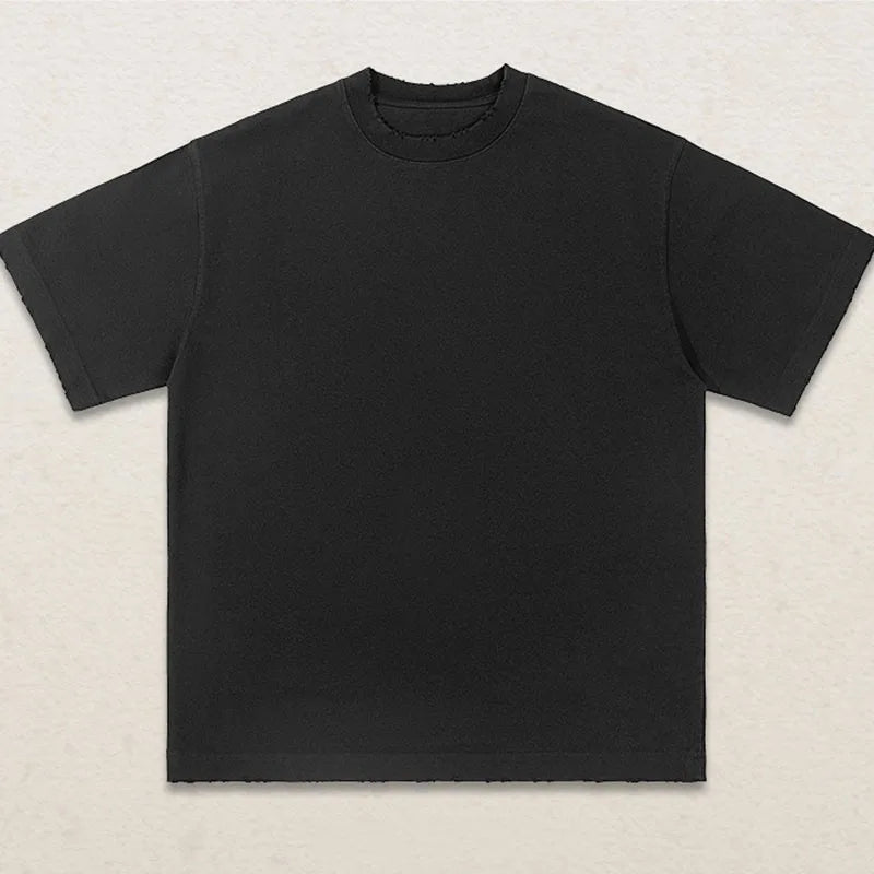 High Quality Tshirt Plain White T-shirt for Men 400g Heavyweight Plain Round Neck t Shirt 100 Cotton Wholesale
