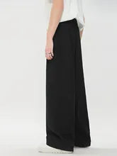 Custom Women's Summer Wide Leg High Waist Casual Pleated Pants