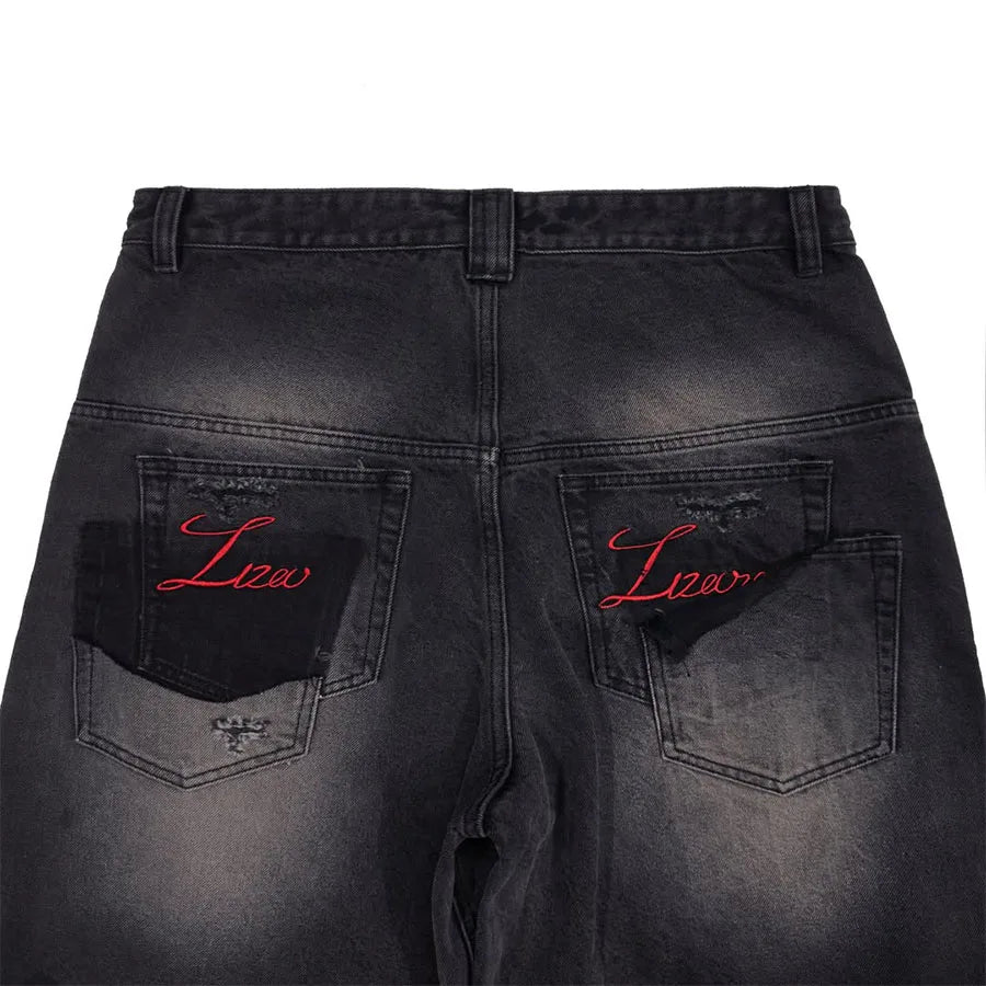 Custom Men's Ripped Denim Jeans Hommes Original Baggy Jeans for Men 2026