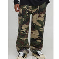 Custom Men's Casual Camouflage Cargo Pants Mid Waist Heavyweight Polyester/Cotton Trousers