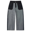 Custom Reverse Raw Baggy Denim Jeans for Men Straight Fit Raw Denim Jeans High Quality