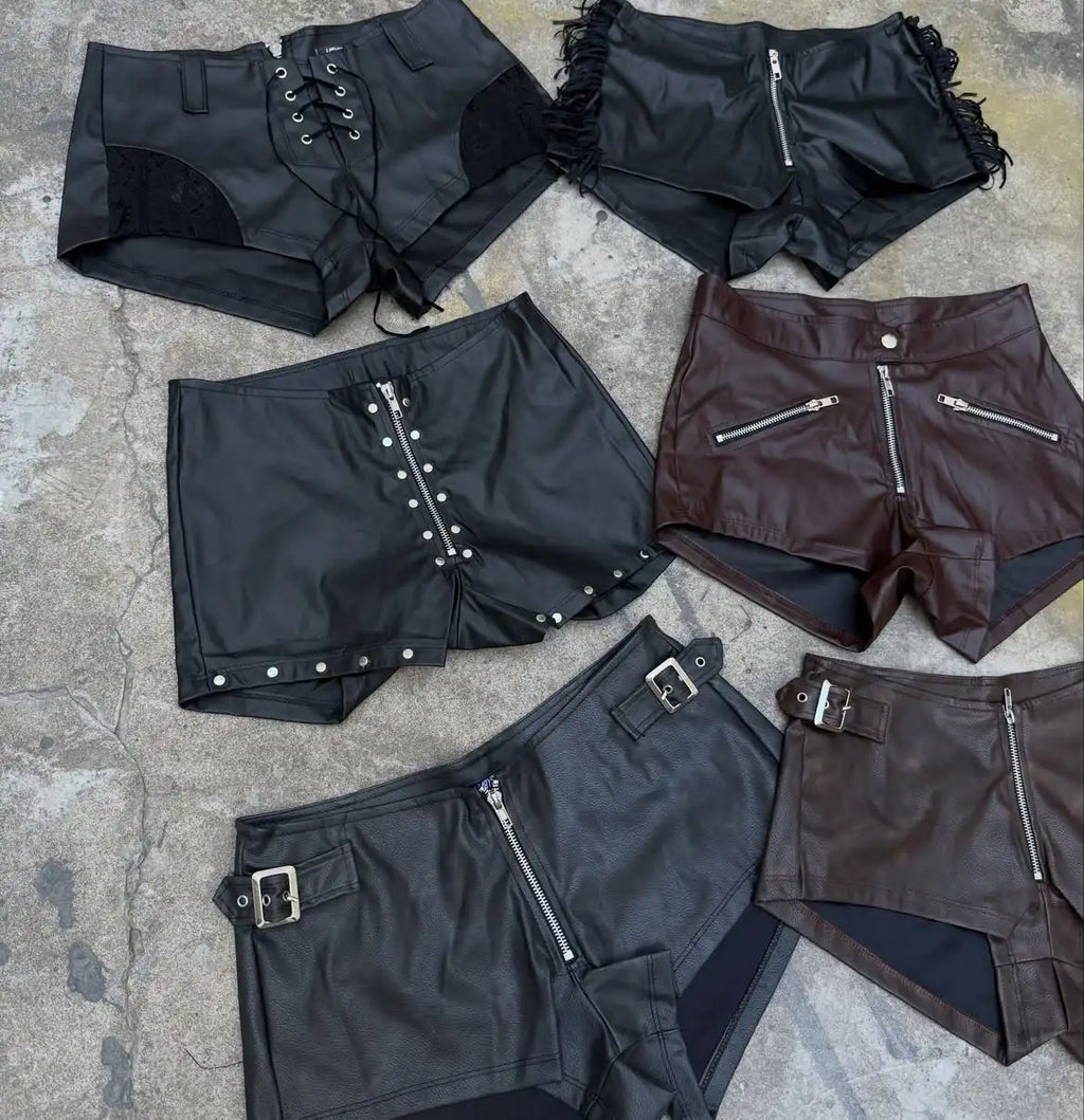 Custom Women Leather Shorts Ladies Sexy Leather Shorts Manufacturer