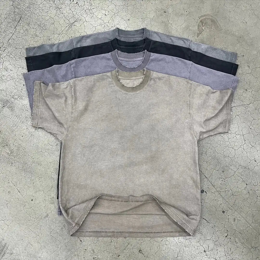 Custom 280 Gsm Tshirt Vintage Acid Wash t Shirt Unisex Plain Tee Shirt Homme