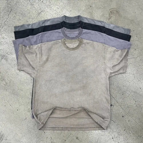 Custom 280 Gsm Tshirt Vintage Acid Wash t Shirt Unisex Plain Tee Shirt Homme