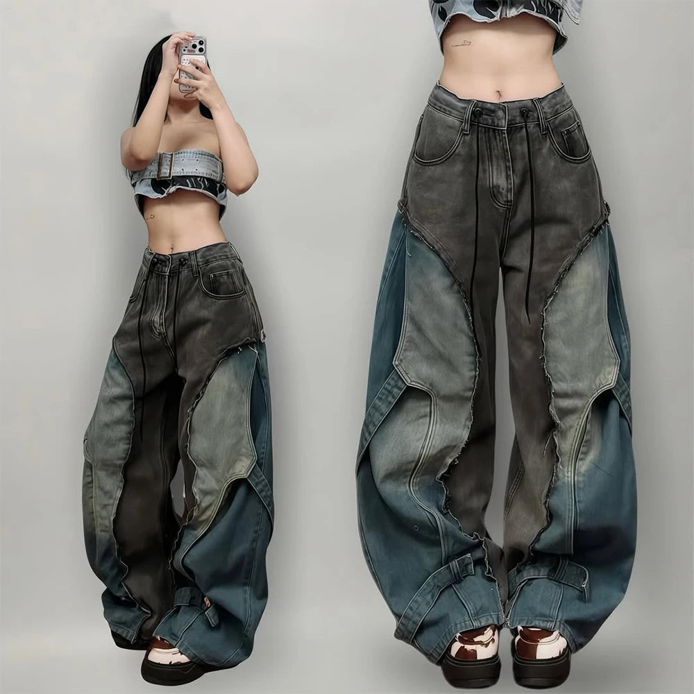 Custom Female Baggy Jeans Wholesale Heavyweight Baggy Denim Jeans Women  Designer Jeans