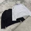 Custom Men's Casual Boxy Fit Long Sleeve T-shirts 100% Cotton Fabric Raw Edge Boxy Cropped t Shirt for Men