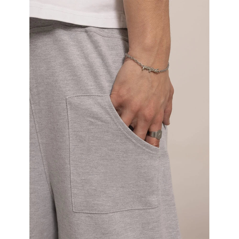 Custom Women Cotton 3/4 Sweatpants Shorts for Men 3/4 Baggy Long Length Sweat Shorts Unisex