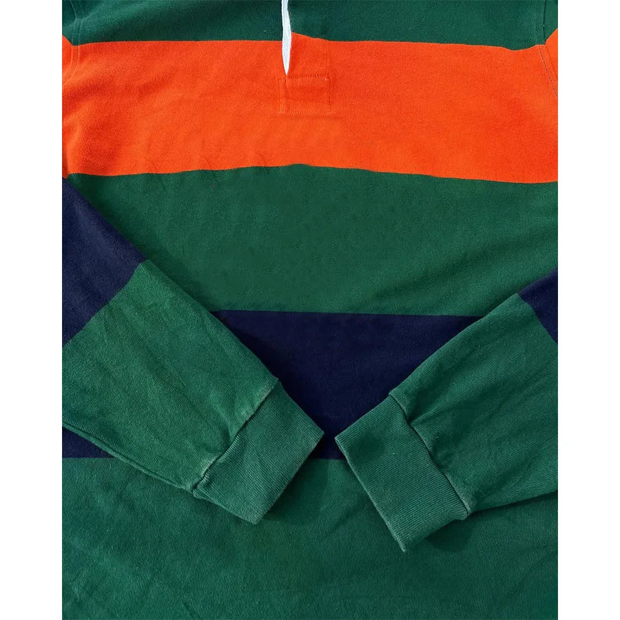 Custom Men's Casual Rugby for Long Sleeve Knitted 100% Cotton Anti-Pilling 200g High Quality