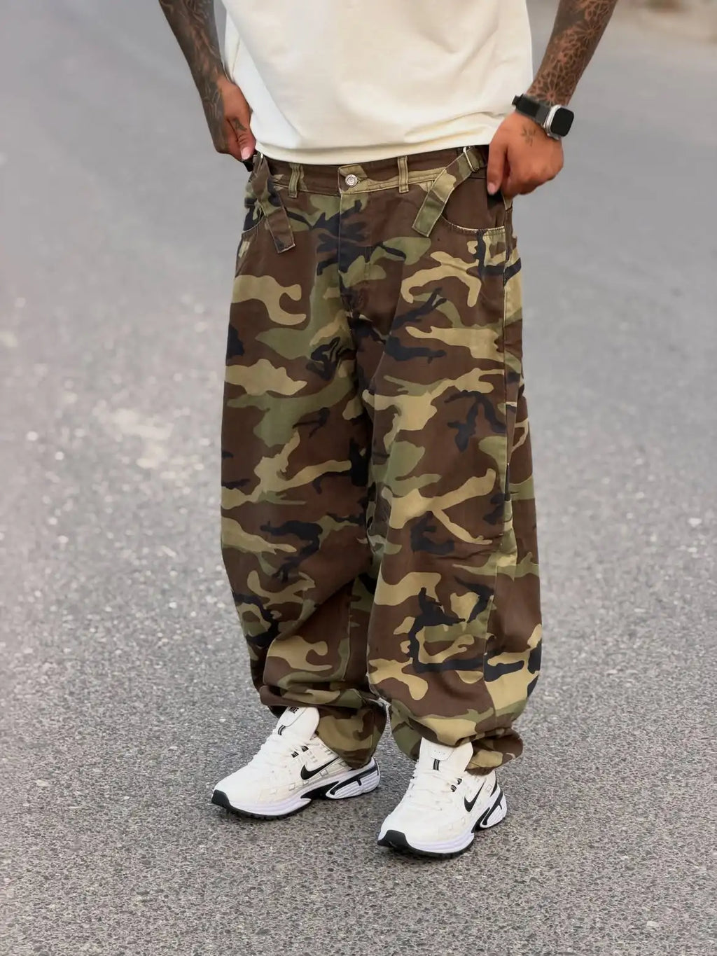 Custom Camouflage Pants Men Casual Baggy Camo Pants Trousers for Men