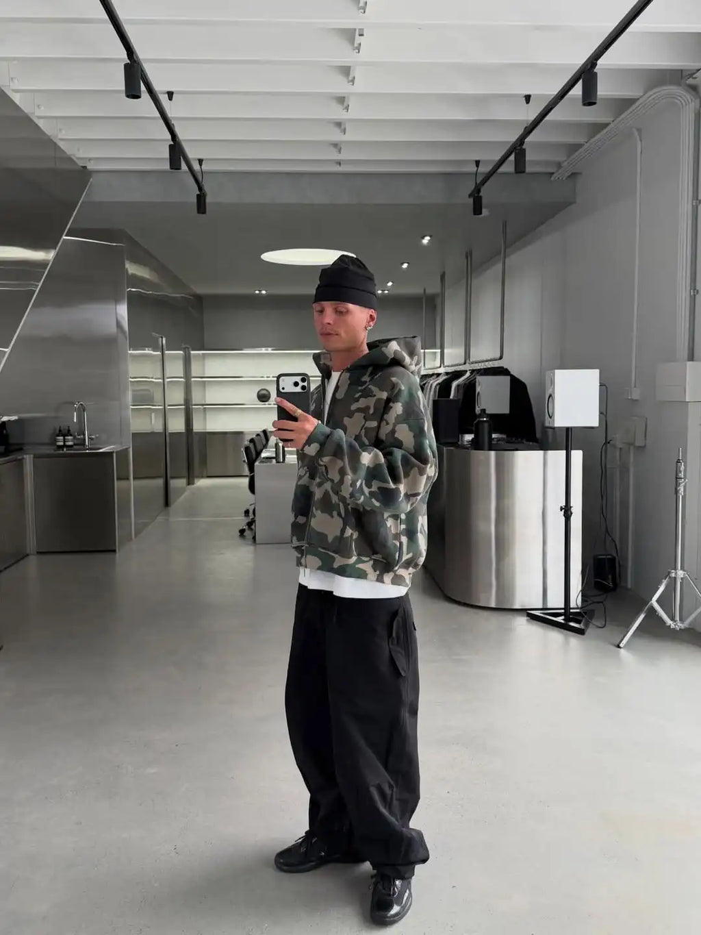 High Quality Heavyweight Boxy Camouflage Hoodie 400gsm Oversized Custom Camo Print Hoodie for Men