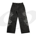 Custom Men's Jeans High Quality Men Baggy Jeans Pants for Men Dragon Embroidery Denim Jeans Manufacturer