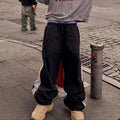 Custom Plus Size Men's Windbreaker Track Pants Striped Polyester Baggy Pants for Men