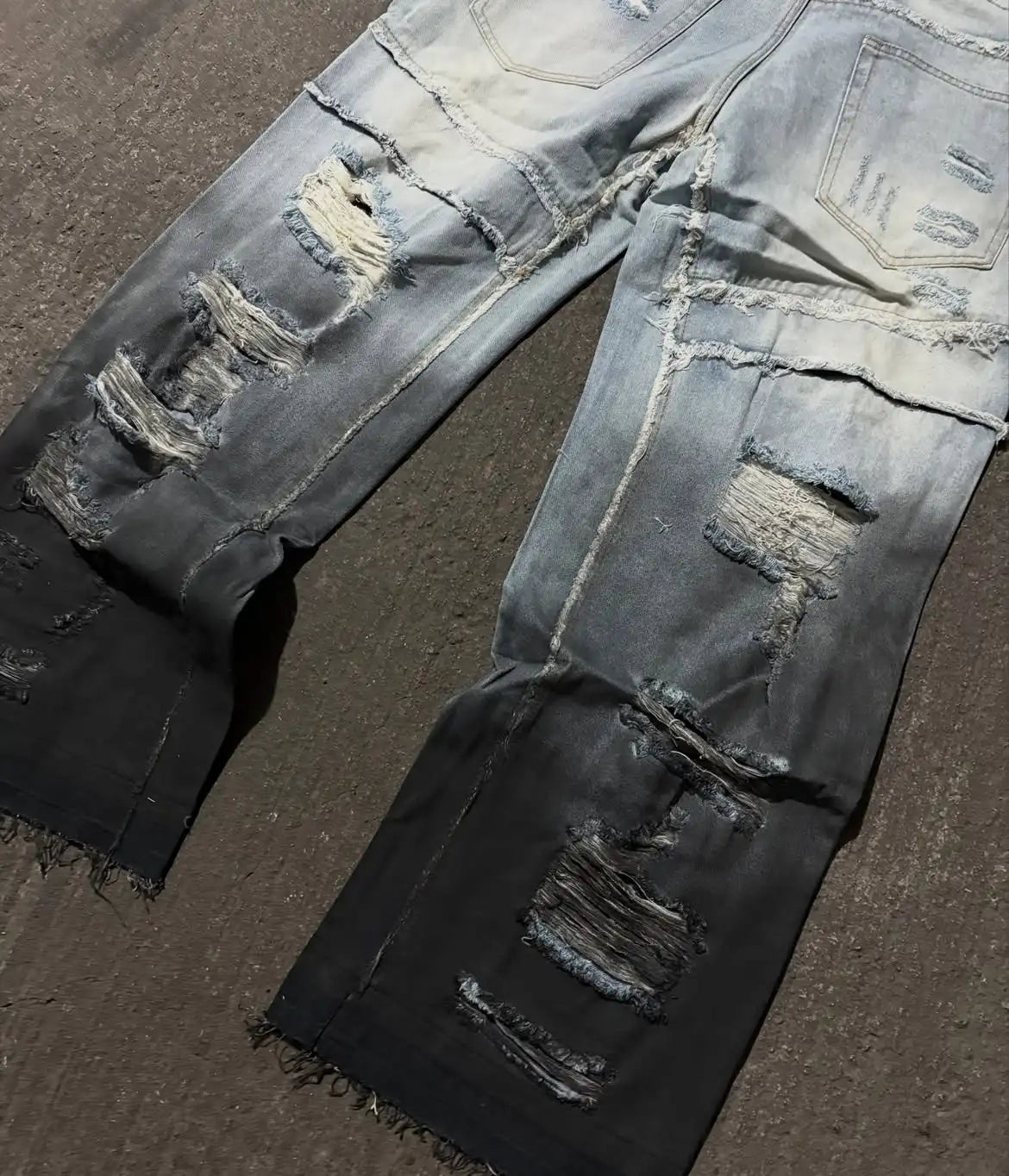 Custom Men Distressed Jeans Streetwear Ripped Denim Jeans for Men
