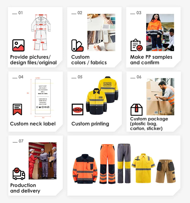 Heavy-Duty Polyester Windproof CE Certified Unisex Workwear Cargo Work Pants
