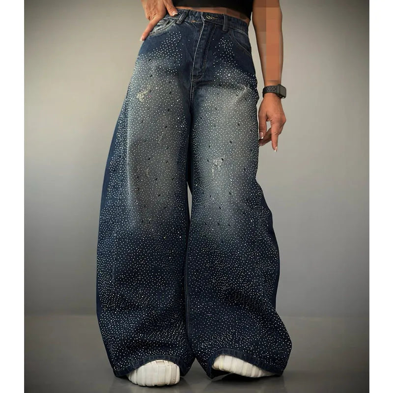 Women's High Waist Straight Casual Light Wash Baggy Denim Jeans for Women Plus Size Jeans Pants
