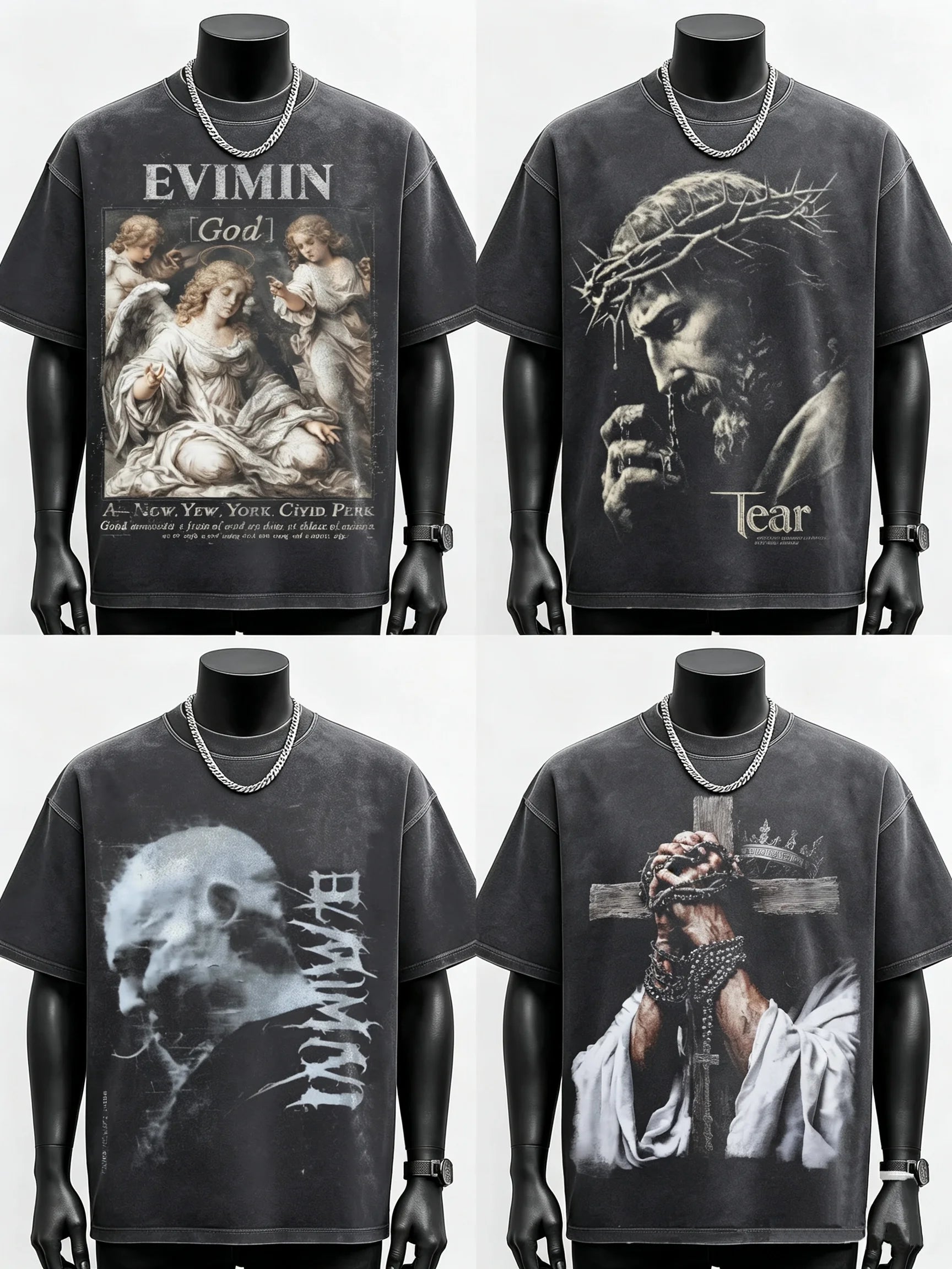 Custom logo Men's Cotton Dtg Printed T-shirts Vintage Wash Graphic Print on Demand T-shirt for Men