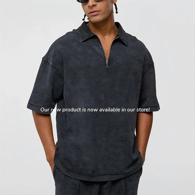 Custom Men's Premium Polo Quarter Zip up Polo Shirt for Men Polo Shirts High Quality