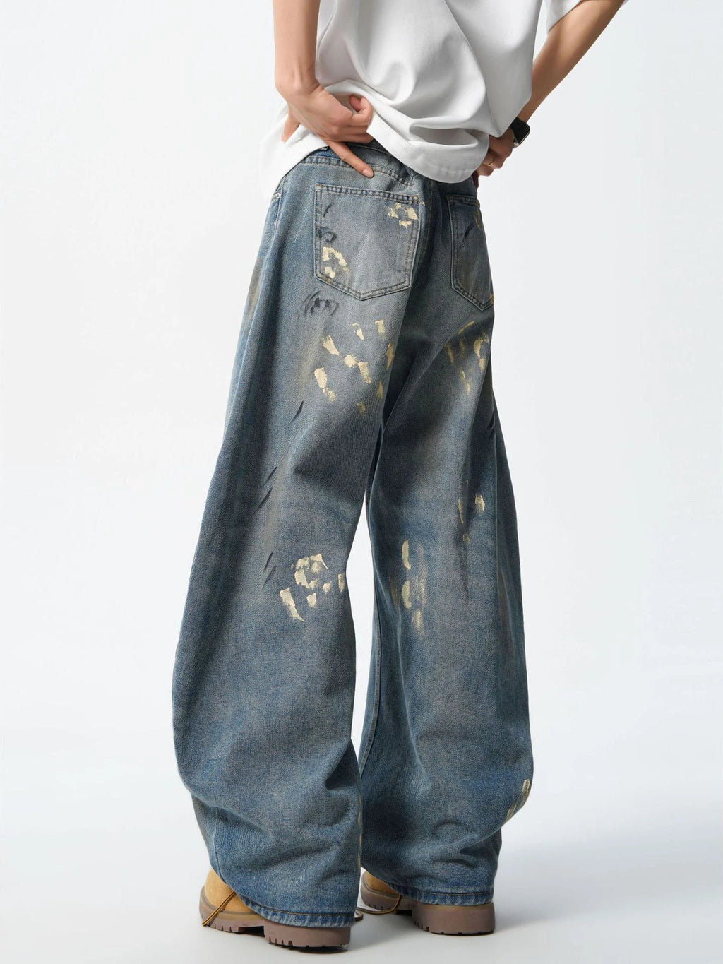 Wholesale  Men's Casual Denim Jeans for Men Streetwear Baggy Denim Jeans Pants