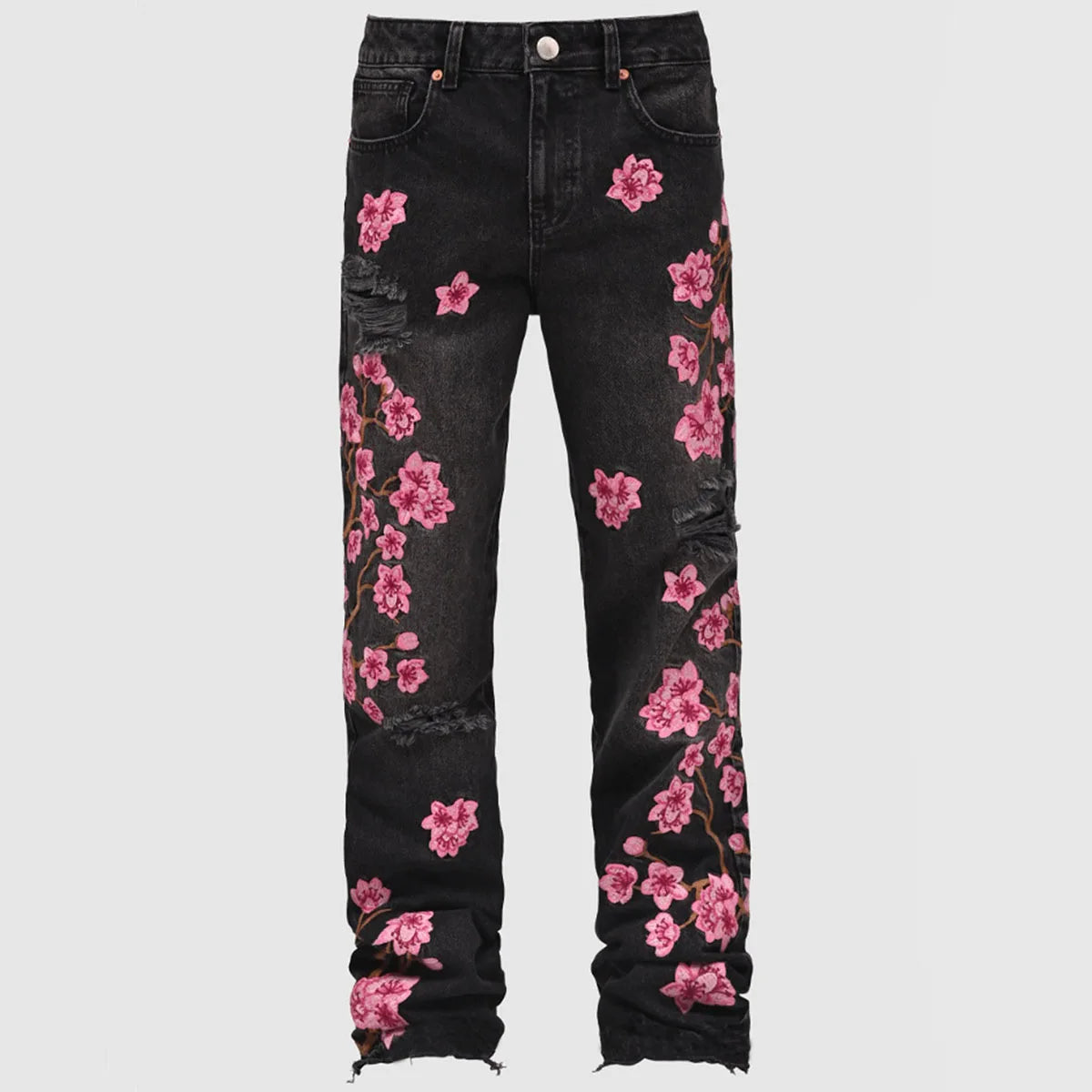 Wholesale Men's Casual Embroidery Jeans Pants for Men Embroidered Jean Manufacturer