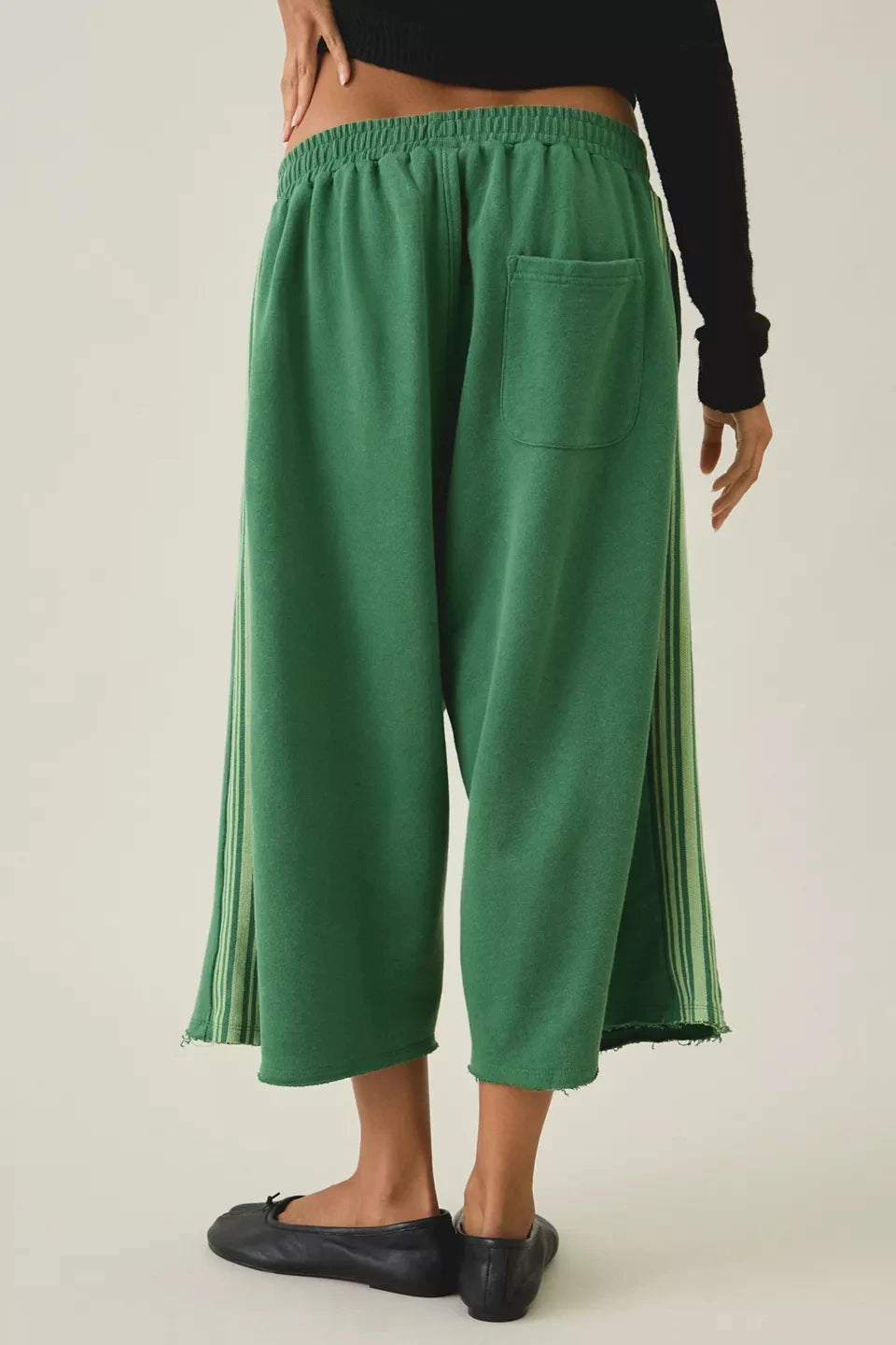 Custom Women's Wide Leg Cropped Jogger Pants for Women Cotton Baggy Sweatpants