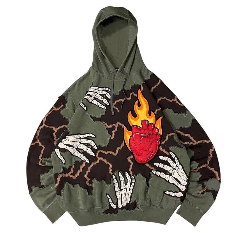 Custom Embroidered Letter Pattern Winter Casual Hoodie Men 100% Cotton Knitted 400 Gsm Oversized Fit Anti-Pilling & Anti-Wrinkle