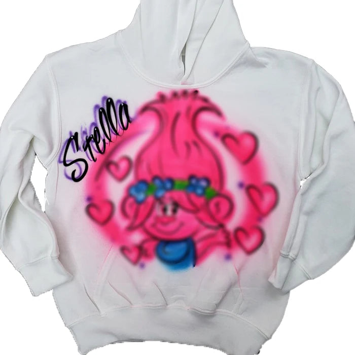 Unisex Custom Printed Airbrush Pullover Hoodie with Cotton Bamboo Fiber Hooded Collar Autumn Spring Casual Wear Women's Version