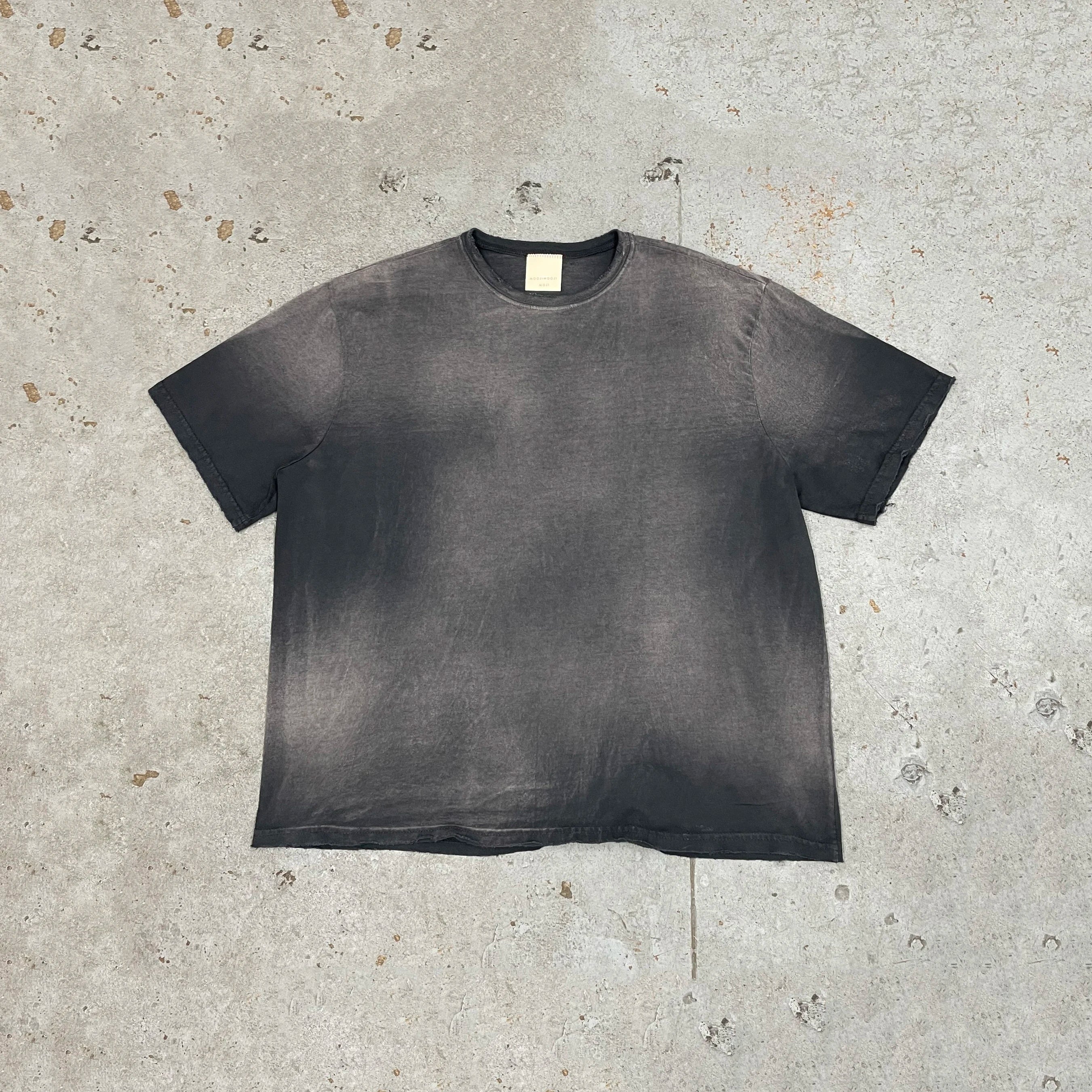 Men's 100% Cotton Oversized Blank Tshirt Acid Wash Heavyweight Fade Wash Boxy Cropped Distressed Vintage T Shirt